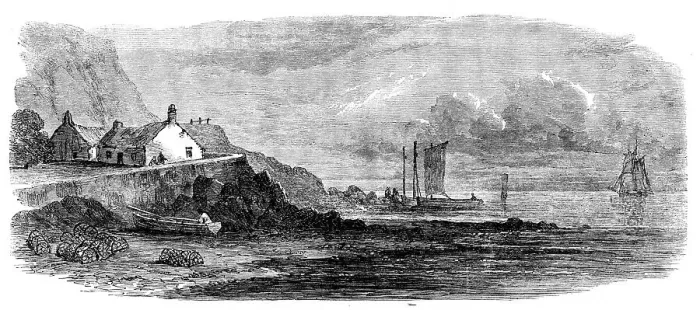 Framed Print : The Shellfish Supplies: shellfish-catchers cottage at Canty Bay, 1862. Creator: Unknown Framed Print : The Shellfish Supplies: shellfish-catchers cottage at Canty Bay, 1862. Creator: Unknown