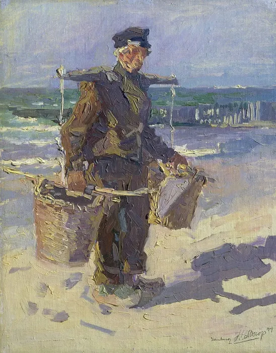 Framed Print : The shellfisherman, 1904. Creator: Jan Toorop Framed Print : The shellfisherman, 1904. Creator: Jan Toorop