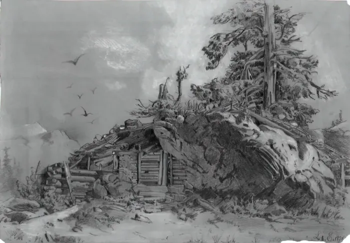 Framed Print : Shelter, 1878. Creator: Louis Michel Eilshemius Framed Print : Shelter, 1878. Creator: Louis Michel Eilshemius