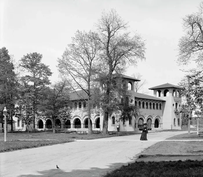 Framed Print : Shelter house, Riverside Park, Indianapolis, Ind. c1907. Creator: Unknown Framed Print : Shelter house, Riverside Park, Indianapolis, Ind. c1907. Creator: Unknown