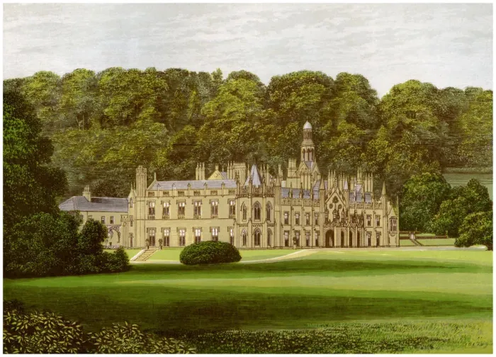 Framed Print : Shelton Abbey, County Wicklow, Ireland, home of the Earl of Wicklow, c1880 Framed Print : Shelton Abbey, County Wicklow, Ireland, home of the Earl of Wicklow, c1880