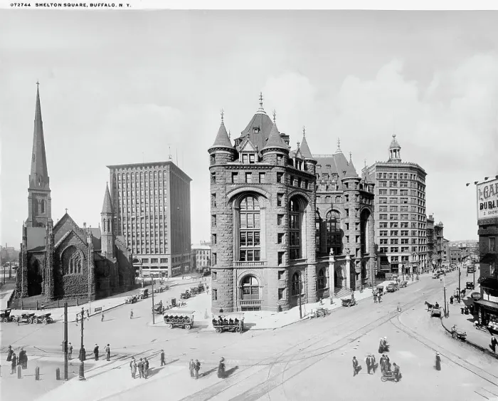 Framed Print : Shelton Square, Buffalo, N.Y. between 1900 and 1920. Creator: Unknown Framed Print : Shelton Square, Buffalo, N.Y. between 1900 and 1920. Creator: Unknown