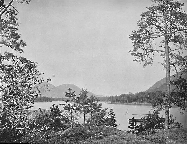 Shelving Rock Mountain, Lake George, New York, c1897. Creator: Unknown