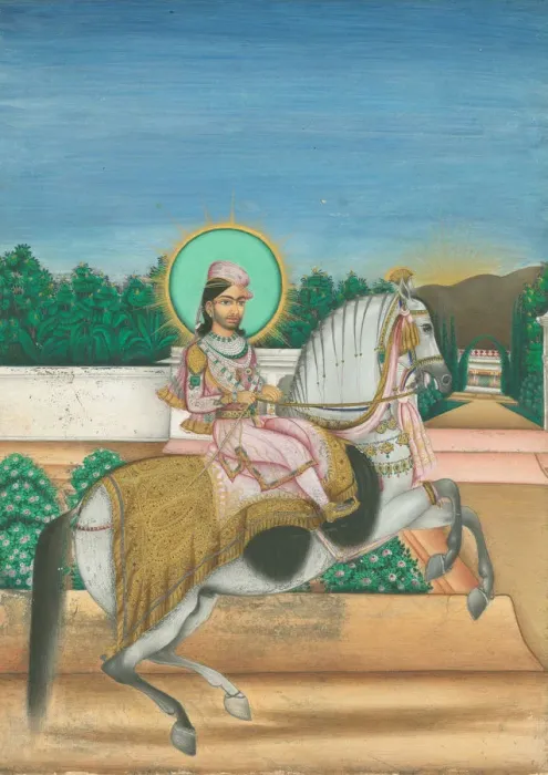Framed Print : Sheodan Singh, Maharaja of Alwar, ca 1820. Artist: Indian Art Framed Print : Sheodan Singh, Maharaja of Alwar, ca 1820. Artist: Indian Art