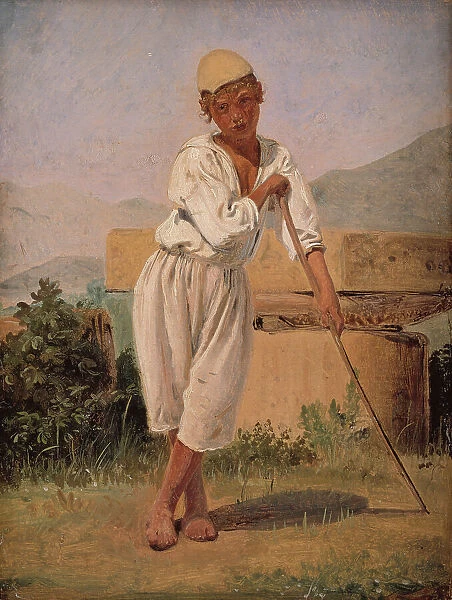 A Sheperd Boy. Pompeii, 1838. Creator: Constantin Hansen