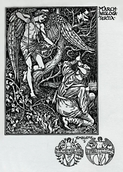 Framed Print : The Shepheards Calendar - March, 1898, (1923). Artist: Walter Crane Framed Print : The Shepheards Calendar - March, 1898, (1923). Artist: Walter Crane