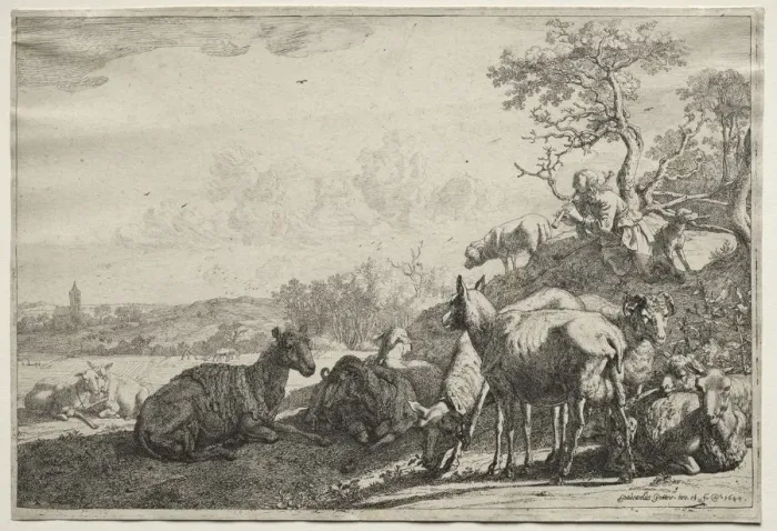 Framed Print : The Shepherd, 1644. Creator: Paulus Potter (Dutch, 1625-1654) Framed Print : The Shepherd, 1644. Creator: Paulus Potter (Dutch, 1625-1654)