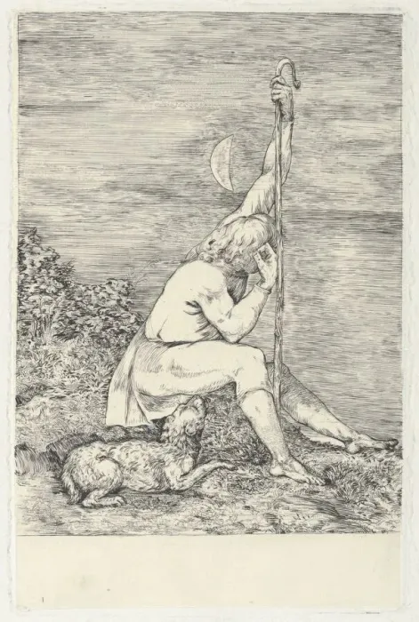Framed Print : The Shepherd, 1828. Creator: Welby Sherman Framed Print : The Shepherd, 1828. Creator: Welby Sherman