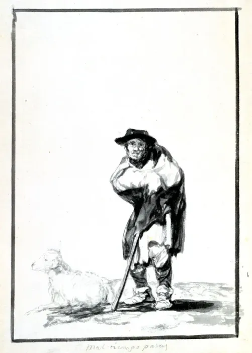Framed Print : The Shepherd, c1760-1820. Artist: Francisco Goya Framed Print : The Shepherd, c1760-1820. Artist: Francisco Goya