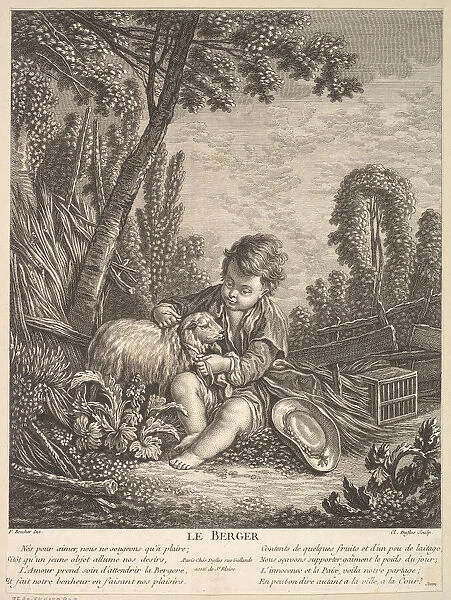 The Shepherd, ca. 1753. Creator: Claude Augustin Duflos le Jeune