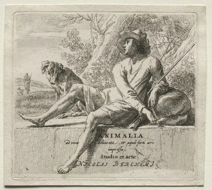 Framed Print : Shepherd and Dog. Creator: Nicolaes Berchem (Dutch, 1620-1683) Framed Print : Shepherd and Dog. Creator: Nicolaes Berchem (Dutch, 1620-1683)
