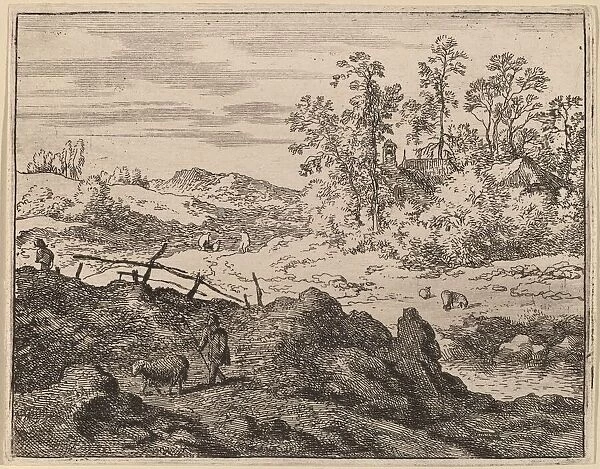 Shepherd with Lamb, probably c. 1645  /  1656. Creator: Allart van Everdingen