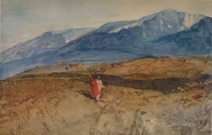 Framed Print : The Shepherd Landscape, 1923. Artist: John Sell Cotman Framed Print : The Shepherd Landscape, 1923. Artist: John Sell Cotman
