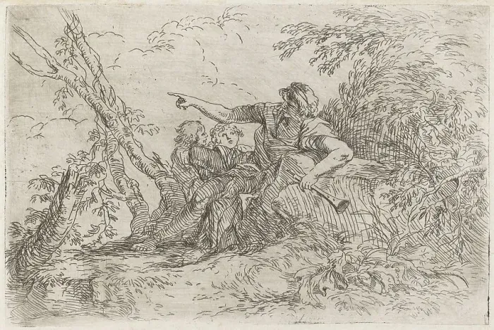 Framed Print : Shepherd in a Landscape, c. 1660 / 1661. Creator: Salvator Rosa Framed Print : Shepherd in a Landscape, c. 1660 / 1661. Creator: Salvator Rosa