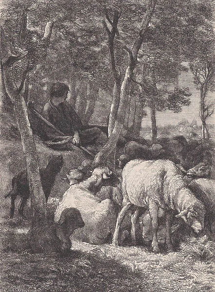 The Shepherd, from 'Le Magasin Pittoresque', ca. 1852