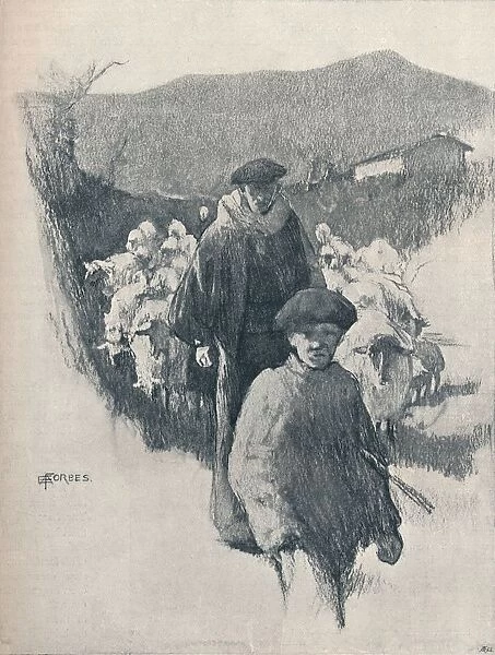 A Shepherd of the Pyrenees, c19th century. Artist: Elizabeth Adela Forbes