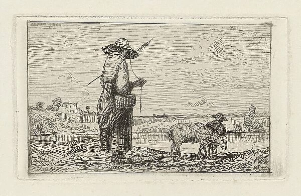 Shepherdess, 1861. Creator: Adolphe Appian