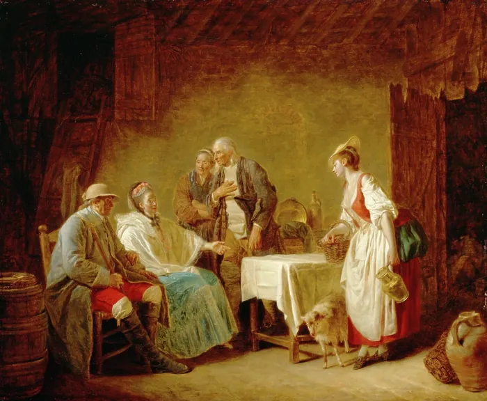 Framed Print : The Shepherdess of the Alps, 1775. Creator: Etienne Aubry Framed Print : The Shepherdess of the Alps, 1775. Creator: Etienne Aubry