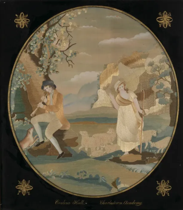 Framed Print : The Shepherdess of the Alps, ca. 1812. Creator: Evelina Hull Framed Print : The Shepherdess of the Alps, ca. 1812. Creator: Evelina Hull