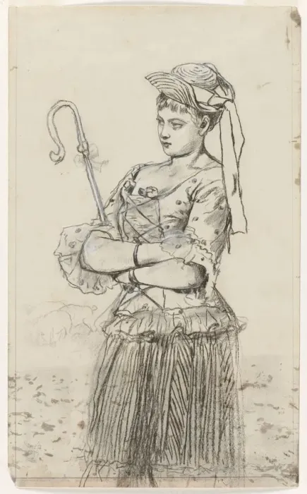 Framed Print : Shepherdess, c. 1878. Creator: Winslow Homer (American, 1836-1910) Framed Print : Shepherdess, c. 1878. Creator: Winslow Homer (American, 1836-1910)