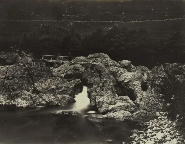 Framed Print : Shepherds Bridge near Forest Lodge, 1871. Creator: James Valentine (British, 1815-1880) Framed Print : Shepherds Bridge near Forest Lodge, 1871. Creator: James Valentine (British, 1815-1880)