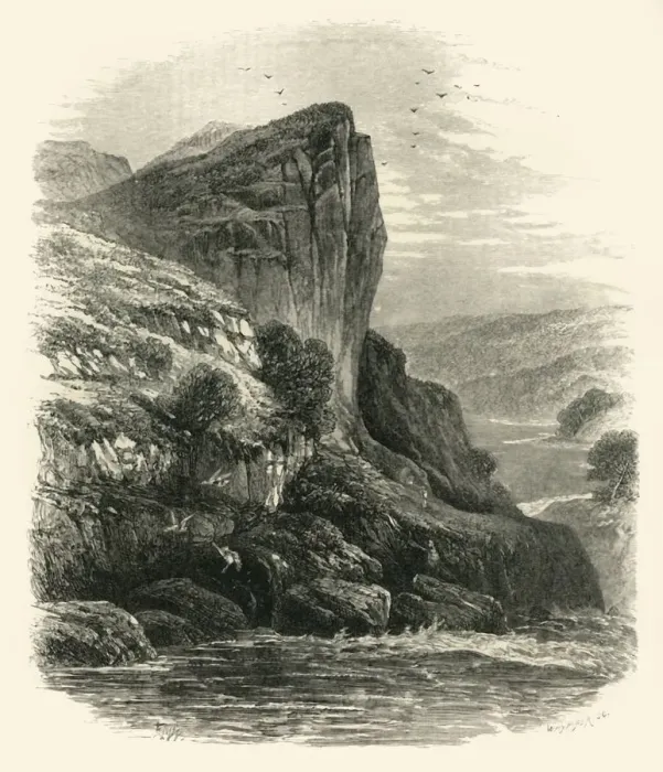 Framed Print : Shepherds Crag, on the Llugwy, c1870 Framed Print : Shepherds Crag, on the Llugwy, c1870