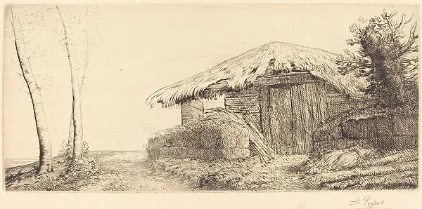 Shepherds Hut on a Hillside (Bergerie sur le coteau). Creator: Alphonse Legros