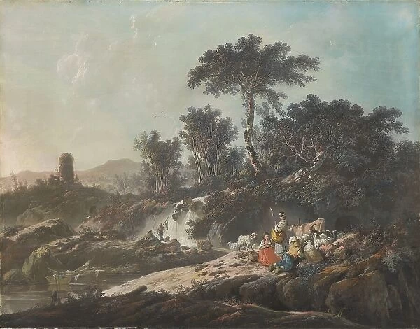 Shepherds Resting by a Stream, 1779. Creator: Jean-Baptiste Pillement