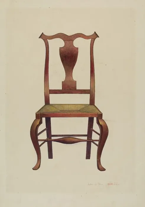 Framed Print : Sheraton Chair, c. 1939. Creator: John Price Framed Print : Sheraton Chair, c. 1939. Creator: John Price