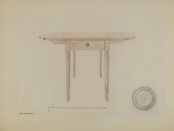 Sheraton Table, c. 1936. Creator: Edith Magnette