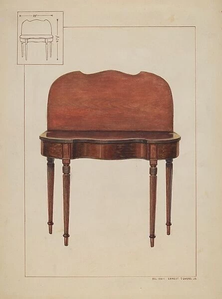 Sheraton Wall Table, c. 1937. Creator: Ernest A Towers Jr