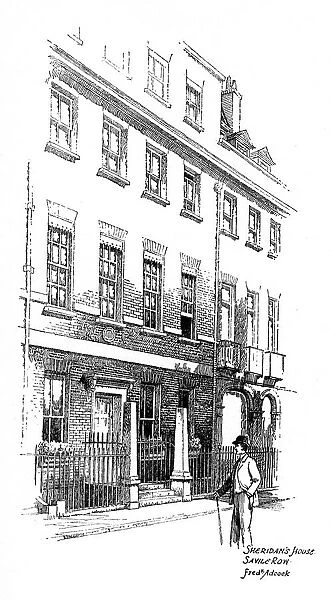 Sheridans house, Savile Row, London, 1912.Artist: Frederick Adcock