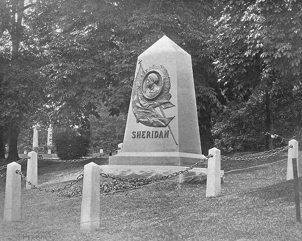 Sheridans Tomb, Arlington National Cemetery, Virginia, USA, c1900. Creator: Unknown