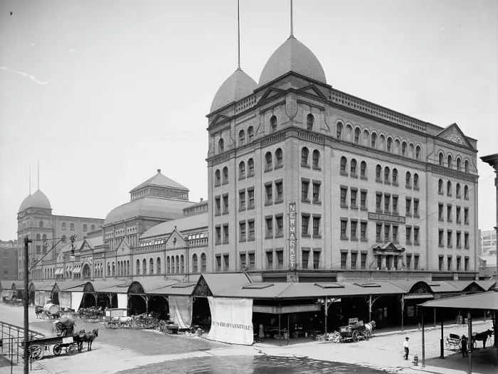 Framed Print : Sheriff Street Market, Cleveland, O[hio], c1905. Creator: Unknown