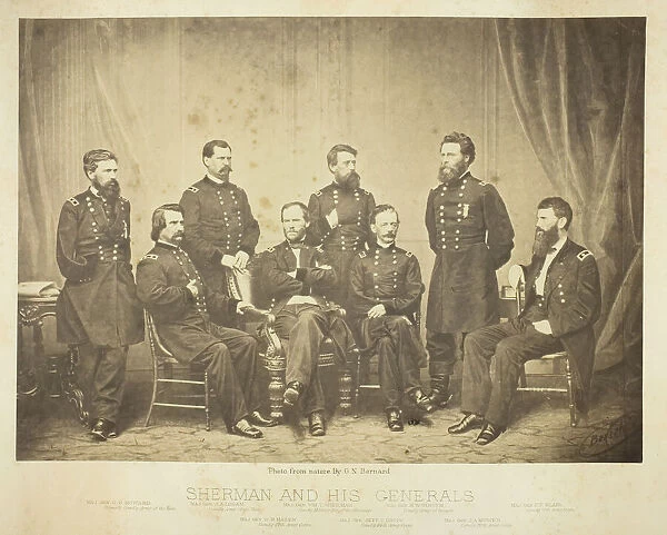 Sherman and His Generals, 1865. Creator: George N. Barnard
