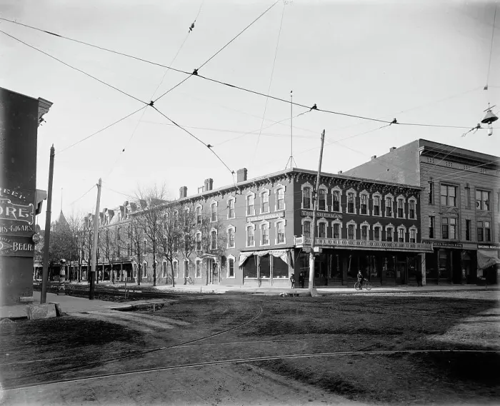 Framed Print : Sherman House, Mt. Clemens, between 1880 and 1899. Creator: Unknown Framed Print : Sherman House, Mt. Clemens, between 1880 and 1899. Creator: Unknown