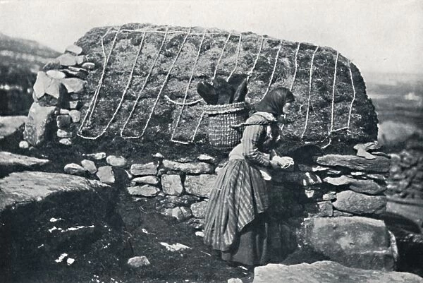 A Shetland knitter, 1912. Artist: GW Wilson