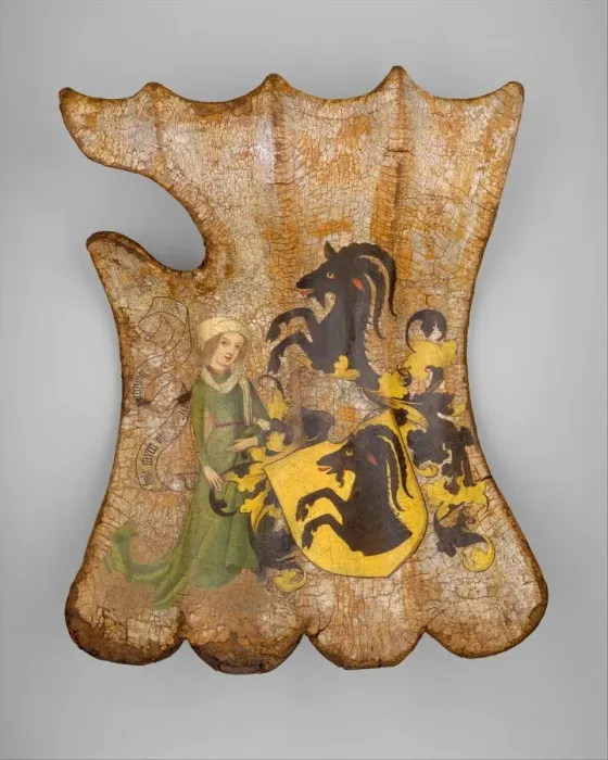 Framed Print : Shield for the Field or Tournament (Targe), German, ca. 1450. Creator: Unknown Framed Print : Shield for the Field or Tournament (Targe), German, ca. 1450. Creator: Unknown