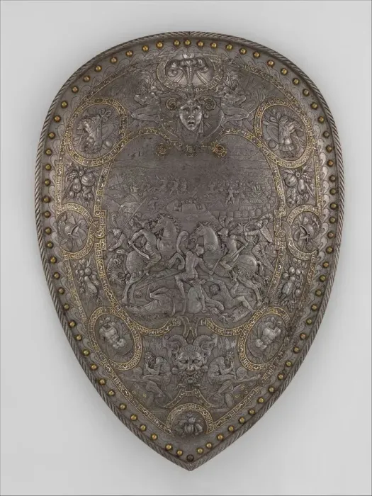 Framed Print : Shield of Henry II of France (reigned 1547-59), French, ca. 1555. Creator: Unknown Framed Print : Shield of Henry II of France (reigned 1547-59), French, ca. 1555. Creator: Unknown