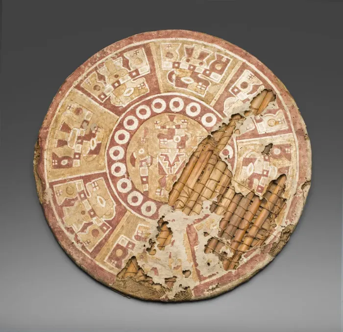 Framed Print : Shield Painted with Abstract Figures, A. D. 100  /  600. Creator: Unknown