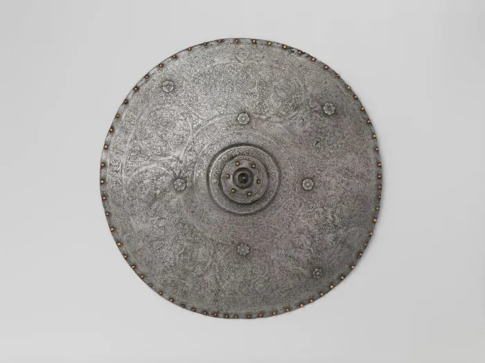 Framed Print : Shield, Turkish or Mamluk, late 15th century. Creator: Unknown Framed Print : Shield, Turkish or Mamluk, late 15th century. Creator: Unknown