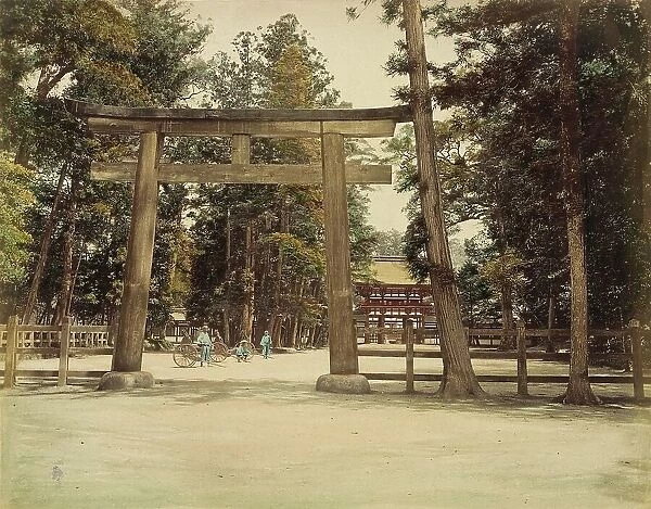 Shimo Kamo Temple, 1865. Creator: Unknown