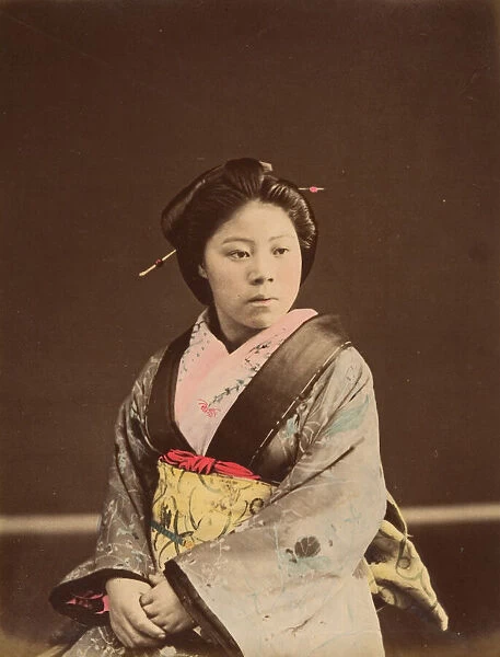 Shin, A Well-known Tea House Girl in Yokohama, 1870s. Creator: Unknown