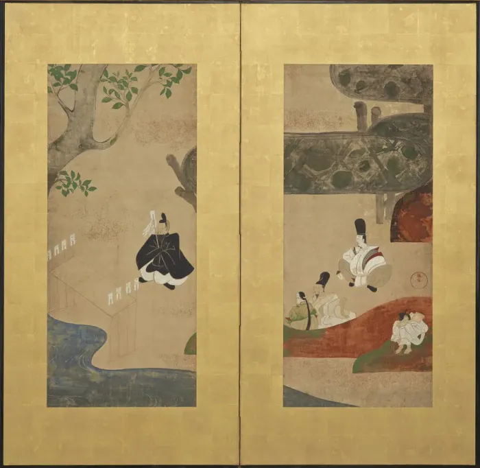 Framed Print : A Shinto ceremony, Edo period, late 17th-early 18th century. Creator: Ogata Kenzan Framed Print : A Shinto ceremony, Edo period, late 17th-early 18th century. Creator: Ogata Kenzan