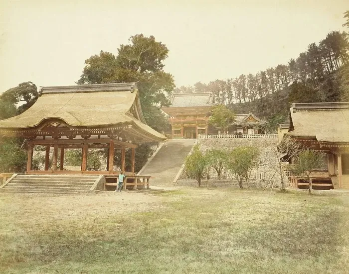 Framed Print : Shinto Temple, 1865. Creator: Unknown