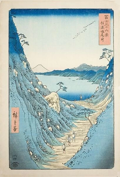 Shiojiri Pass in Shinano Province (Shinano Shiojiri toge), from the series 'Thirty-six Views...1858 Creator: Ando Hiroshige. Shiojiri Pass in Shinano Province (Shinano Shiojiri toge)