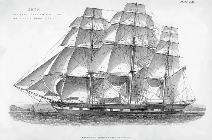 Framed Print : Ship, 19th century Framed Print : Ship, 19th century