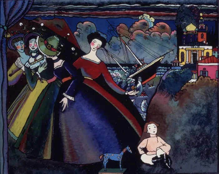 Framed Print : The Ship. Artist: Kandinsky, Wassily Vasilyevich (1866-1944) Framed Print : The Ship. Artist: Kandinsky, Wassily Vasilyevich (1866-1944)