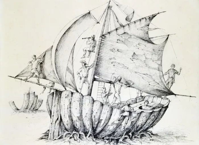 Framed Print : The Ship, c1850-1890. Artist: Stanislas Lepine Framed Print : The Ship, c1850-1890. Artist: Stanislas Lepine