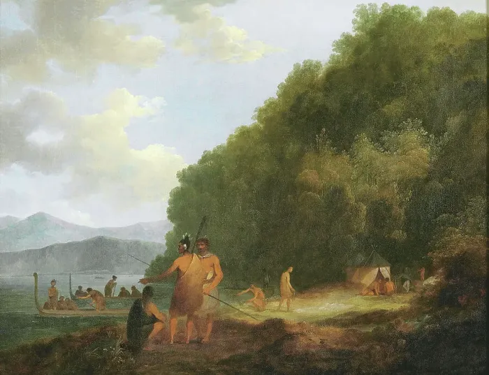 Framed Print : Ship Cove, Queen Charlotte Sound, c1788. Creator: John Webber Framed Print : Ship Cove, Queen Charlotte Sound, c1788. Creator: John Webber